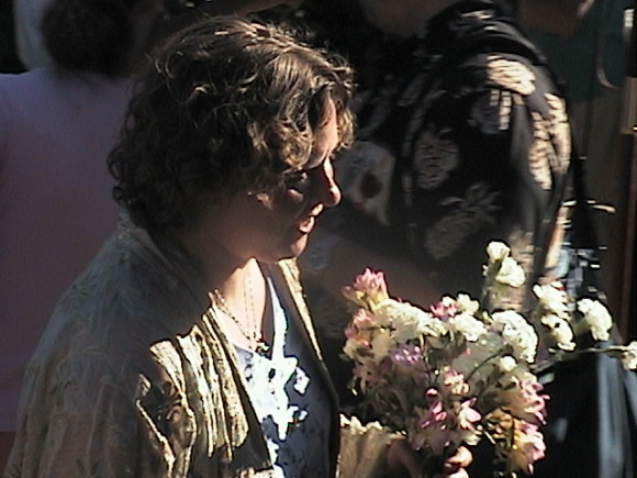 Bride with flowers